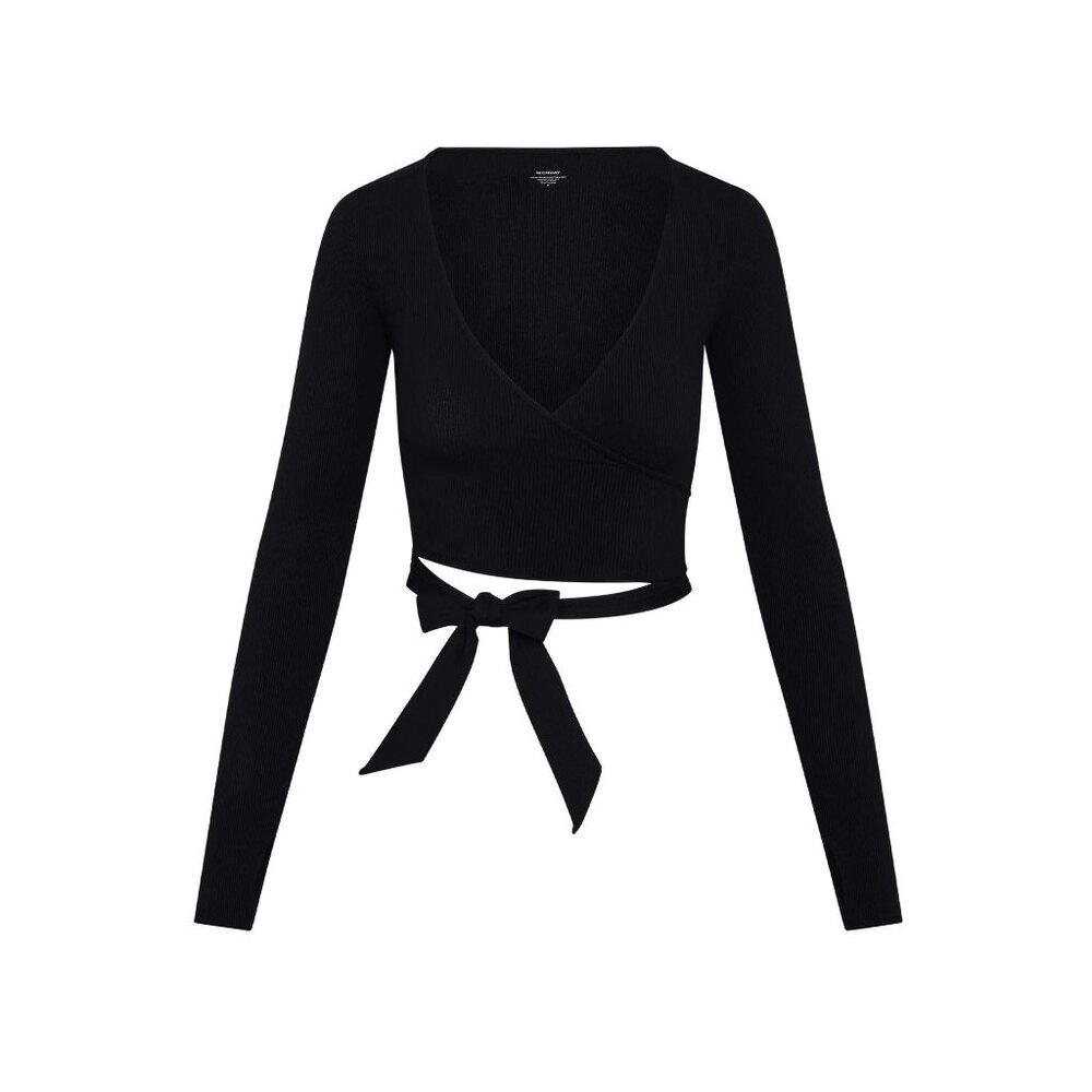 MONDAY Swimwear Yosemite Top in Black Rib
